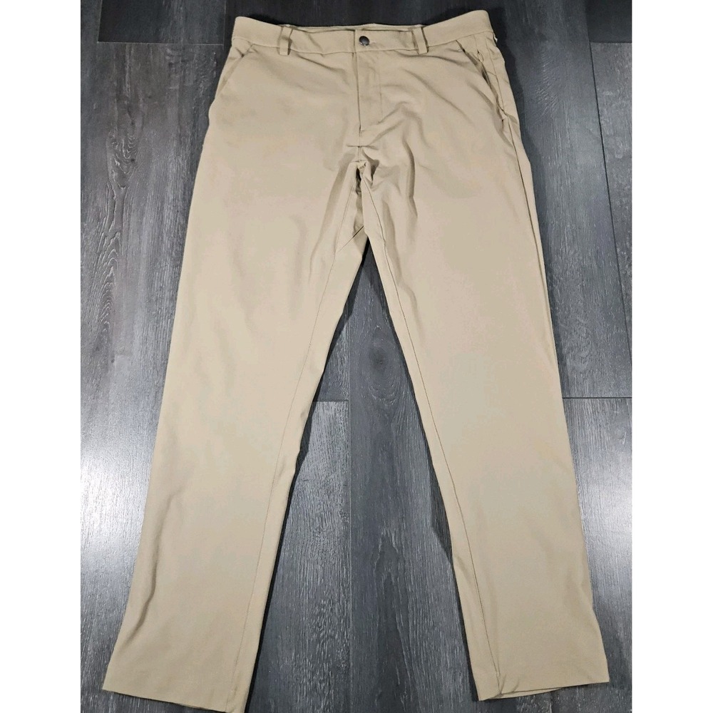 Lululemon Commission Pant Classic Men 32x31 Tan Stretch Performance Golf Preppy